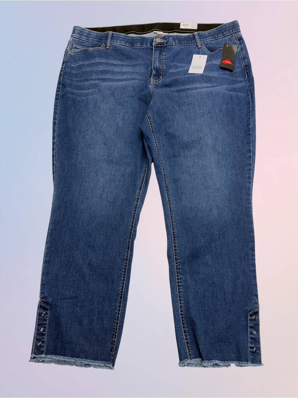 CROFT & BARROW Women’s 24W STRAIGHT ANKLE Blue Jeans
